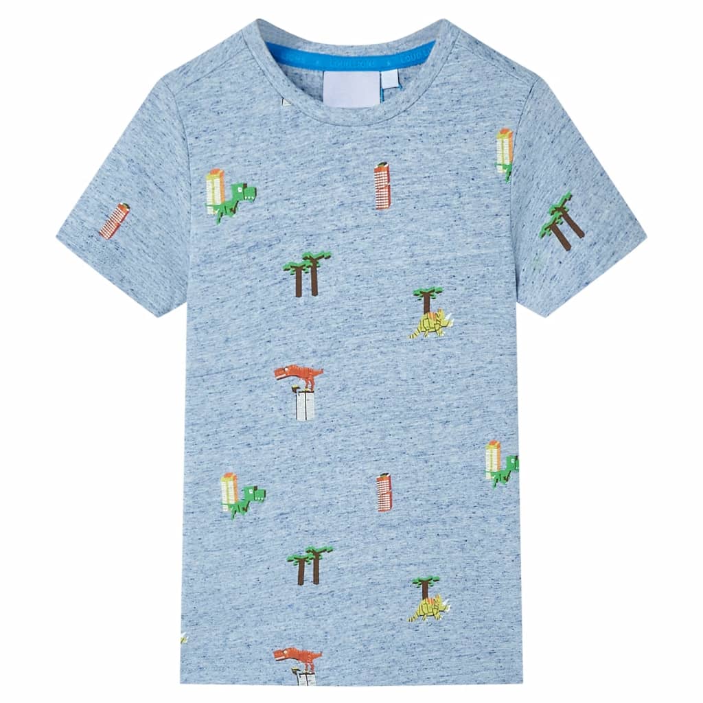 VidaXL Chemise enfant 116 bleu mélangé