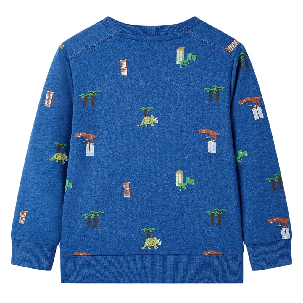 VidaXL Pull enfant 140 bleu foncé mélangé