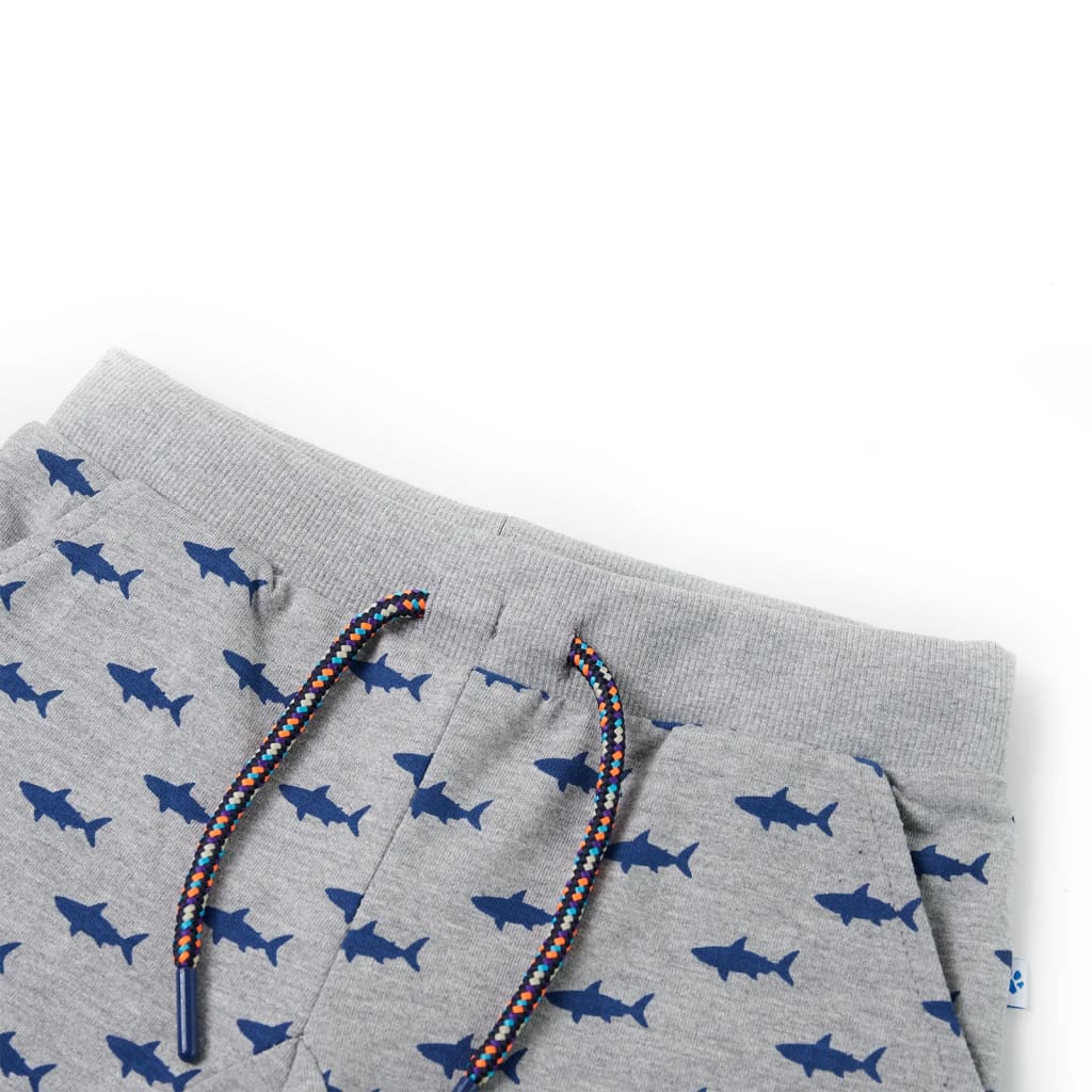 VidaXL Short enfant avec cordon de serrage 92 gris clair mélangé