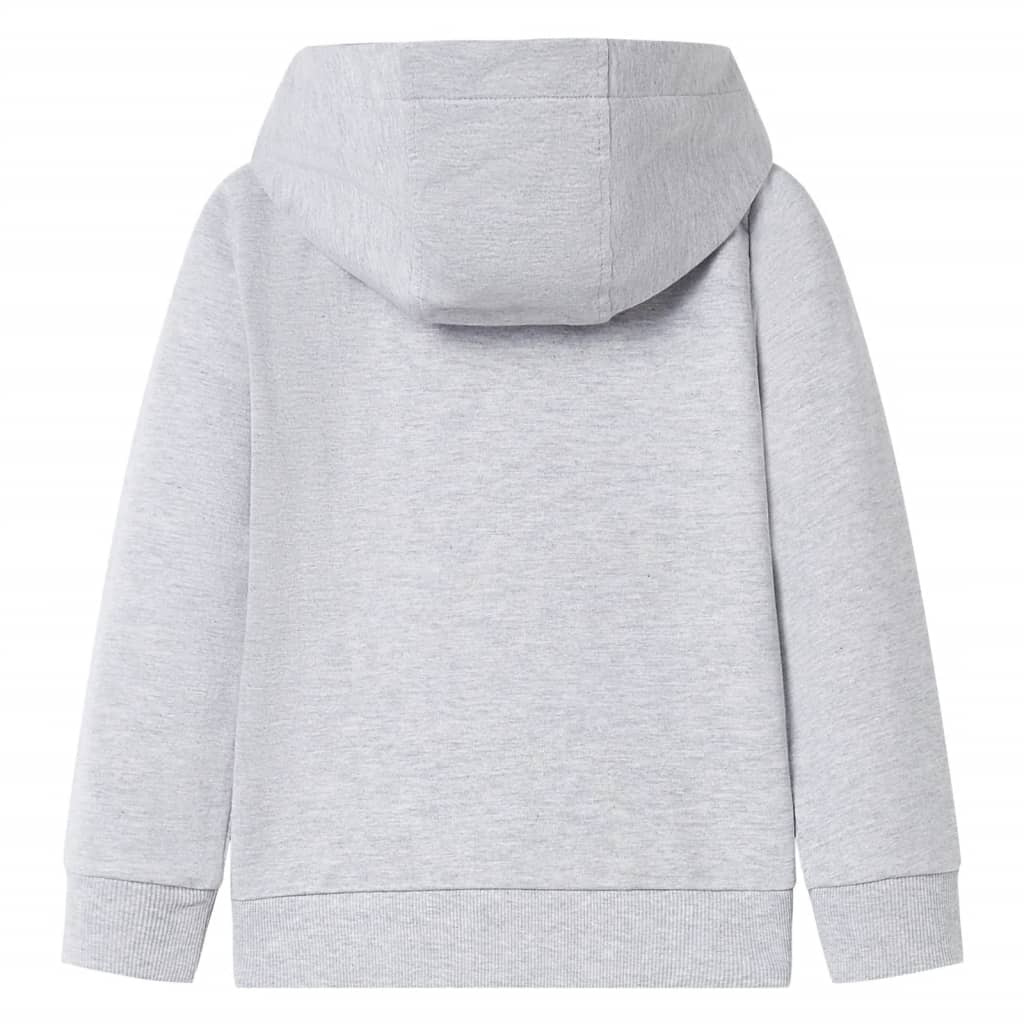 VidaXL Cardigan enfant avec capuche et fermeture éclair 116 gris