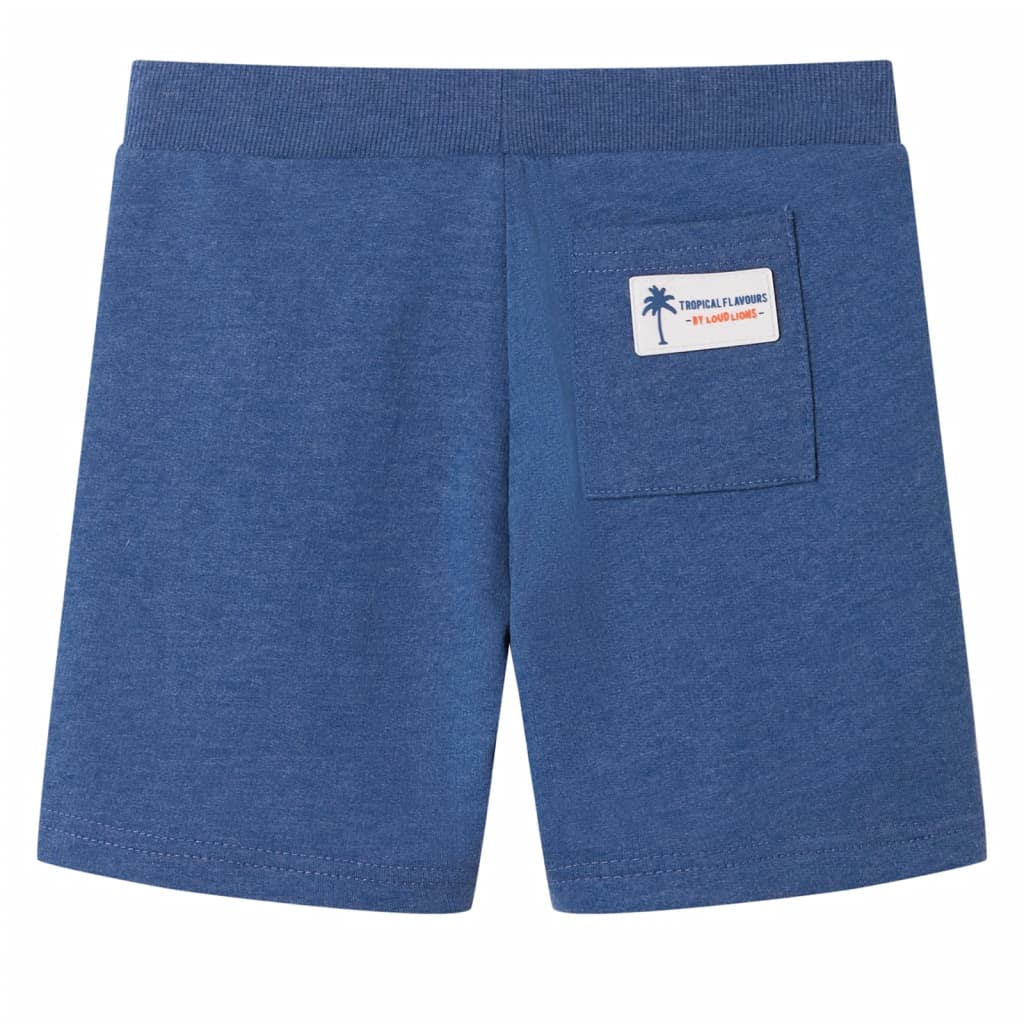 VidaXL Short enfant avec cordon de serrage 140 bleu foncé mélange
