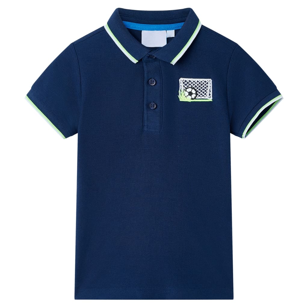 VidaXL Polo enfant 116 bleu marine