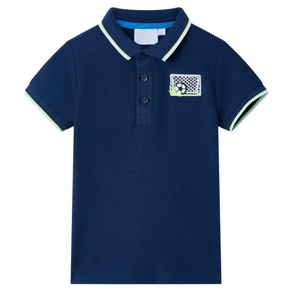VidaXL Polo enfant 128 bleu marine