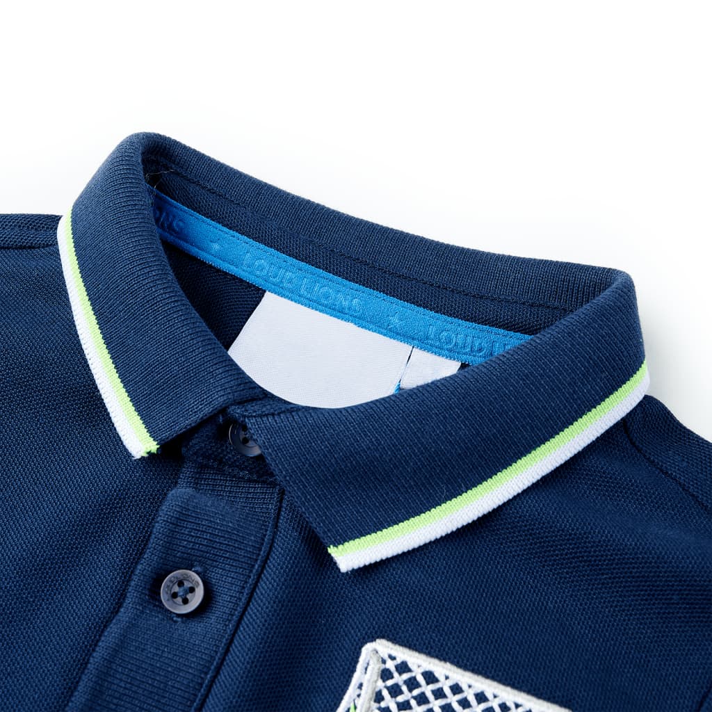 VidaXL Polo enfant 128 bleu marine