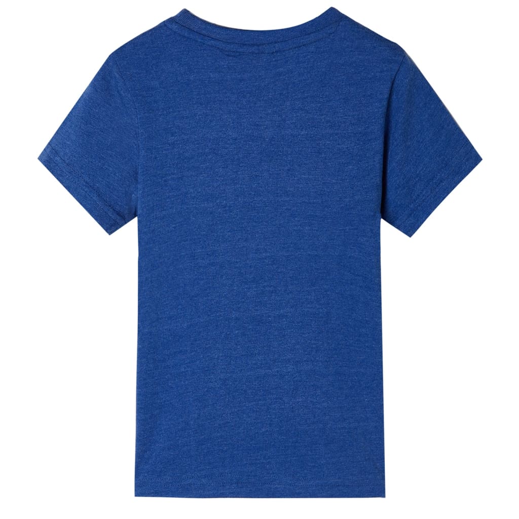 VidaXL Chemise enfant 116 bleu foncé mélangé
