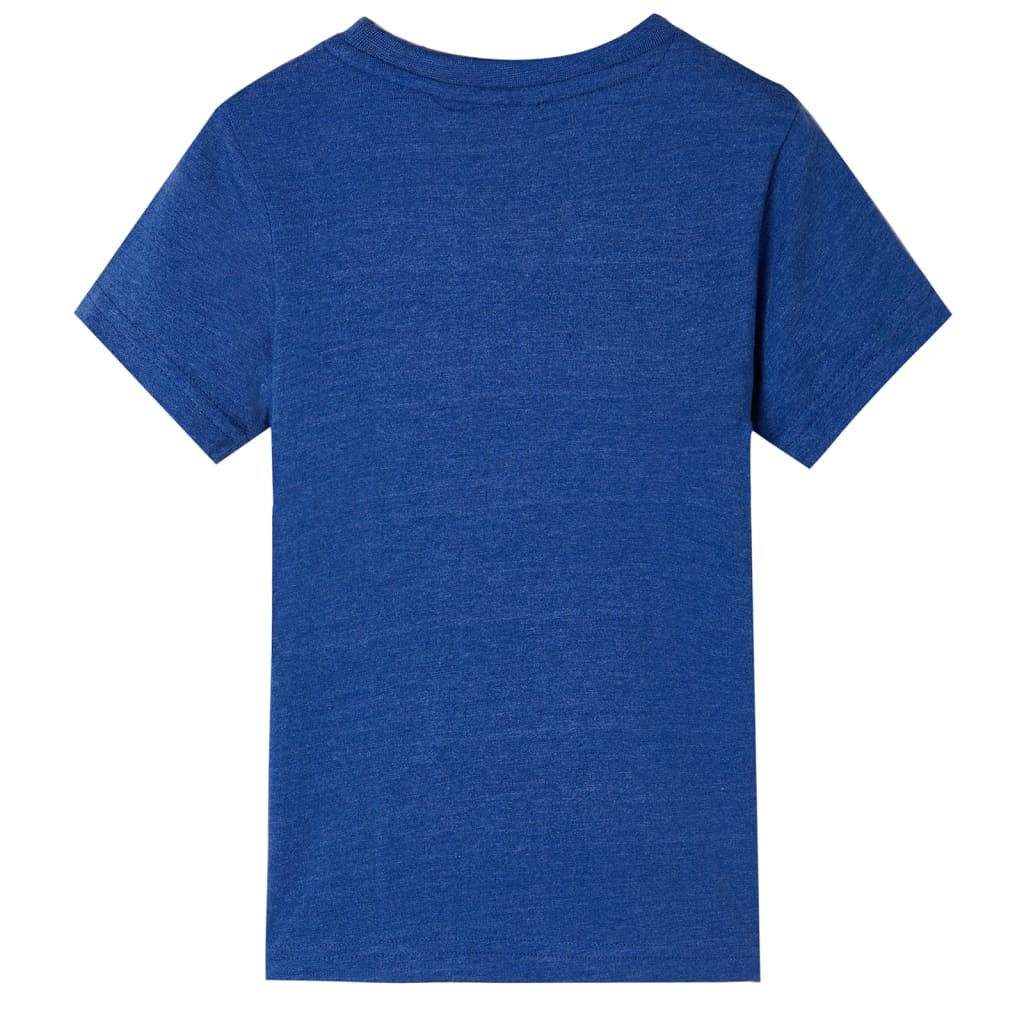 VidaXL Chemise enfant 128 bleu foncé mélangé