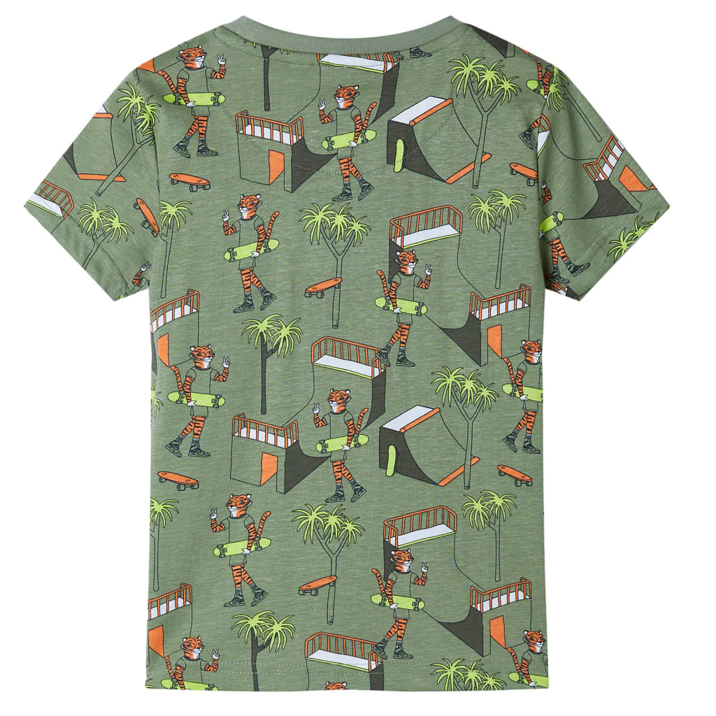 Vidaxl pyjama enfant manches courtes 104 kaki clair