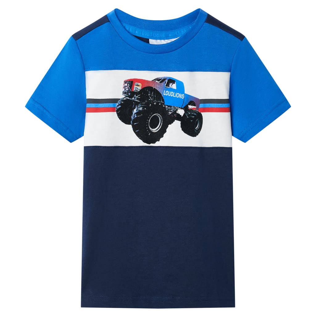VidaXL Chemise enfant 92 bleu et bleu marine