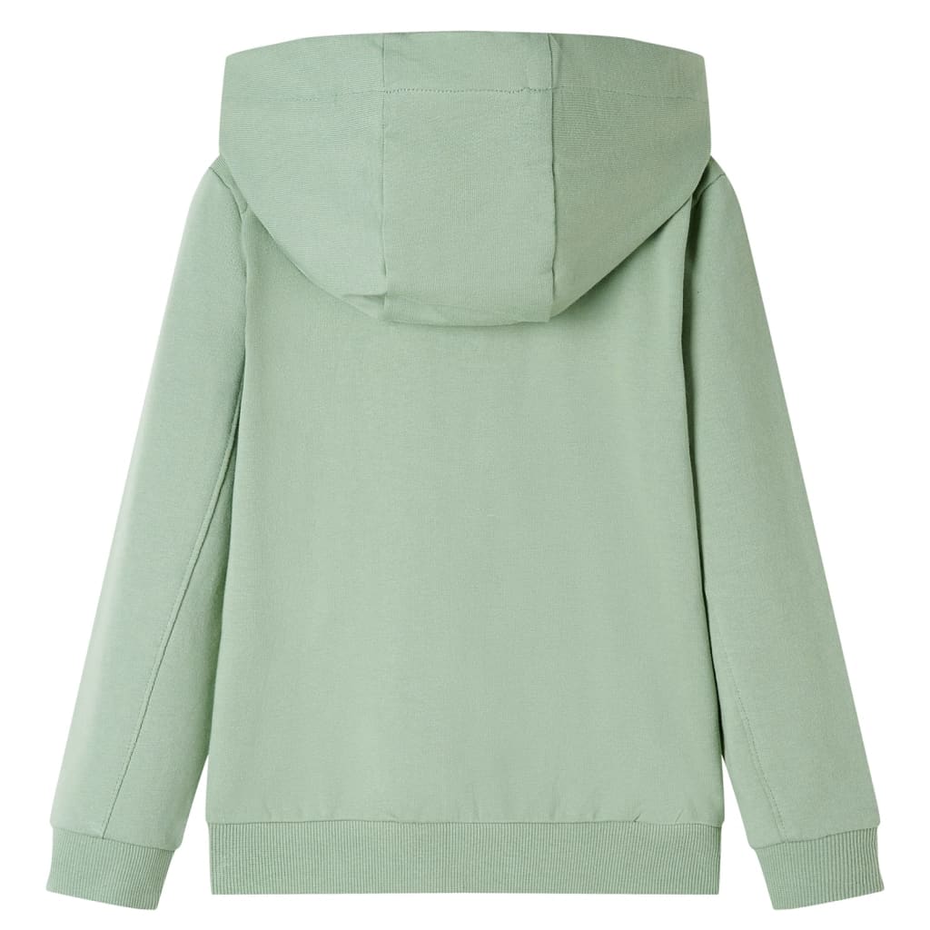 VidaXL Cardigan enfant avec capuche et fermeture éclair 116 kaki clair