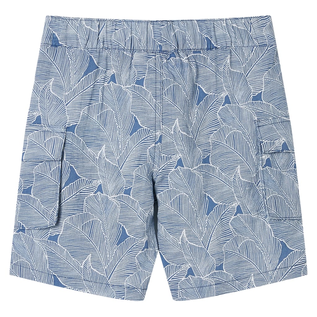 VidaXL Short enfant avec cordon de serrage 116 bleu foncé