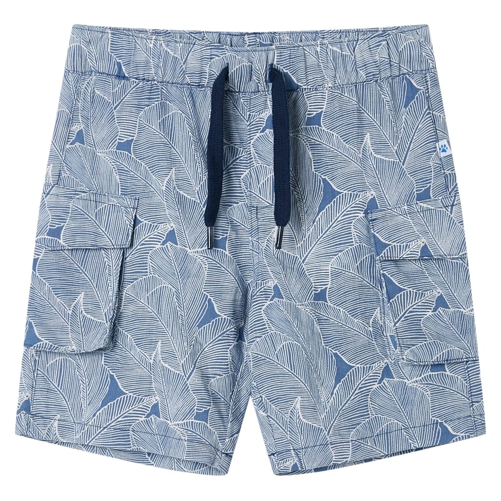 VidaXL Short enfant avec cordon de serrage 140 bleu foncé