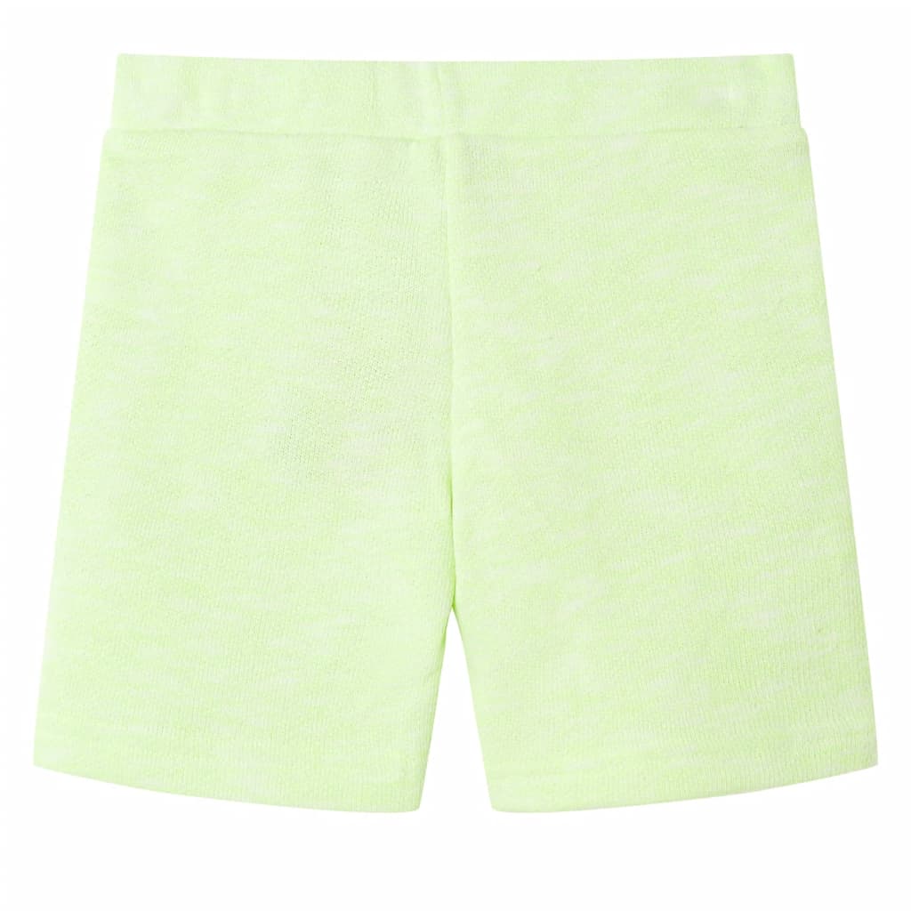 VidaXL Short enfant avec cordon de serrage 104 jaune fluo