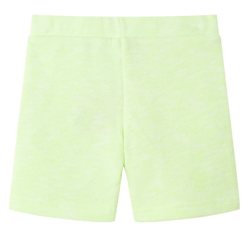 VidaXL Short enfant avec cordon de serrage 140 jaune fluo