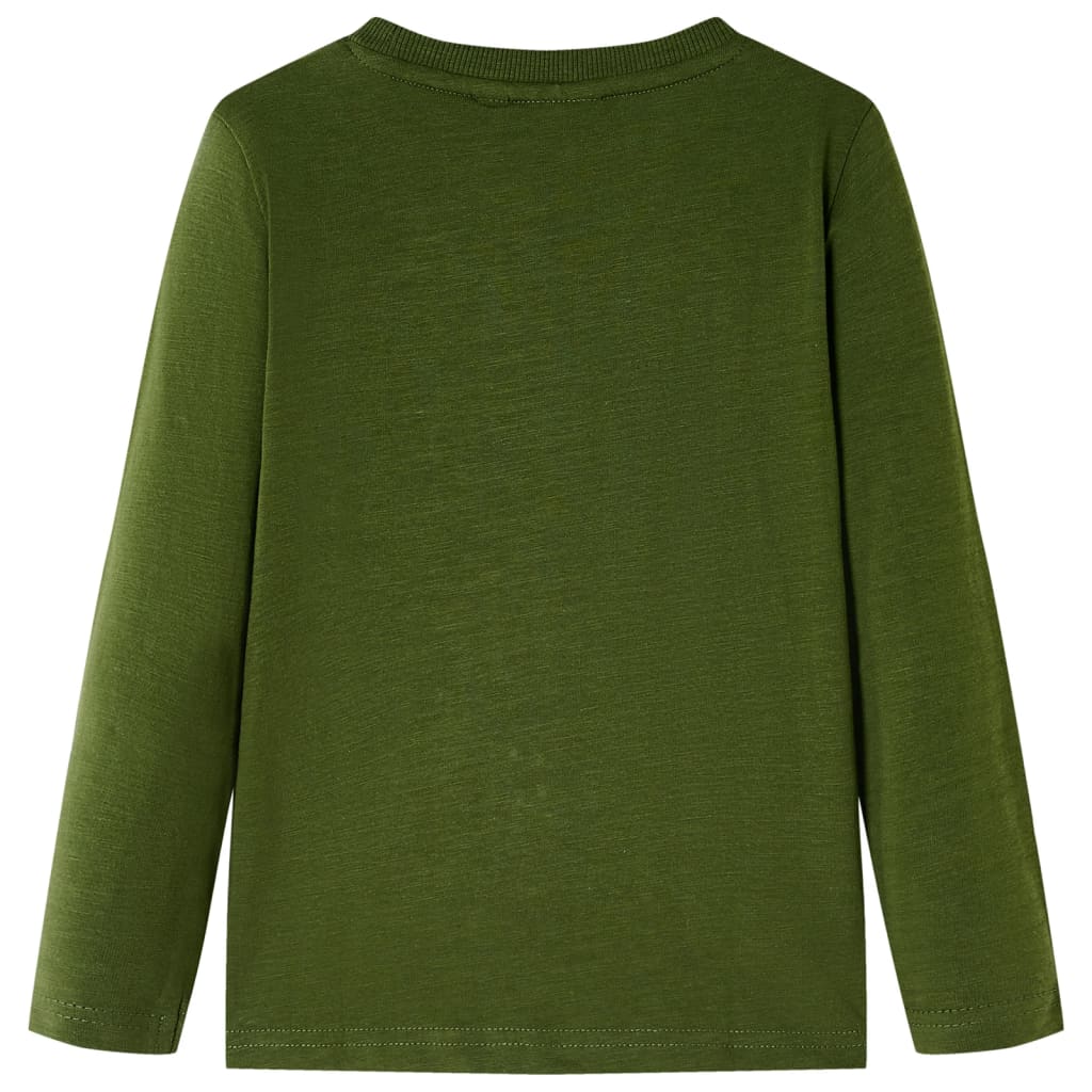 VidaXL Chemise enfant à manches longues 92 kaki foncé
