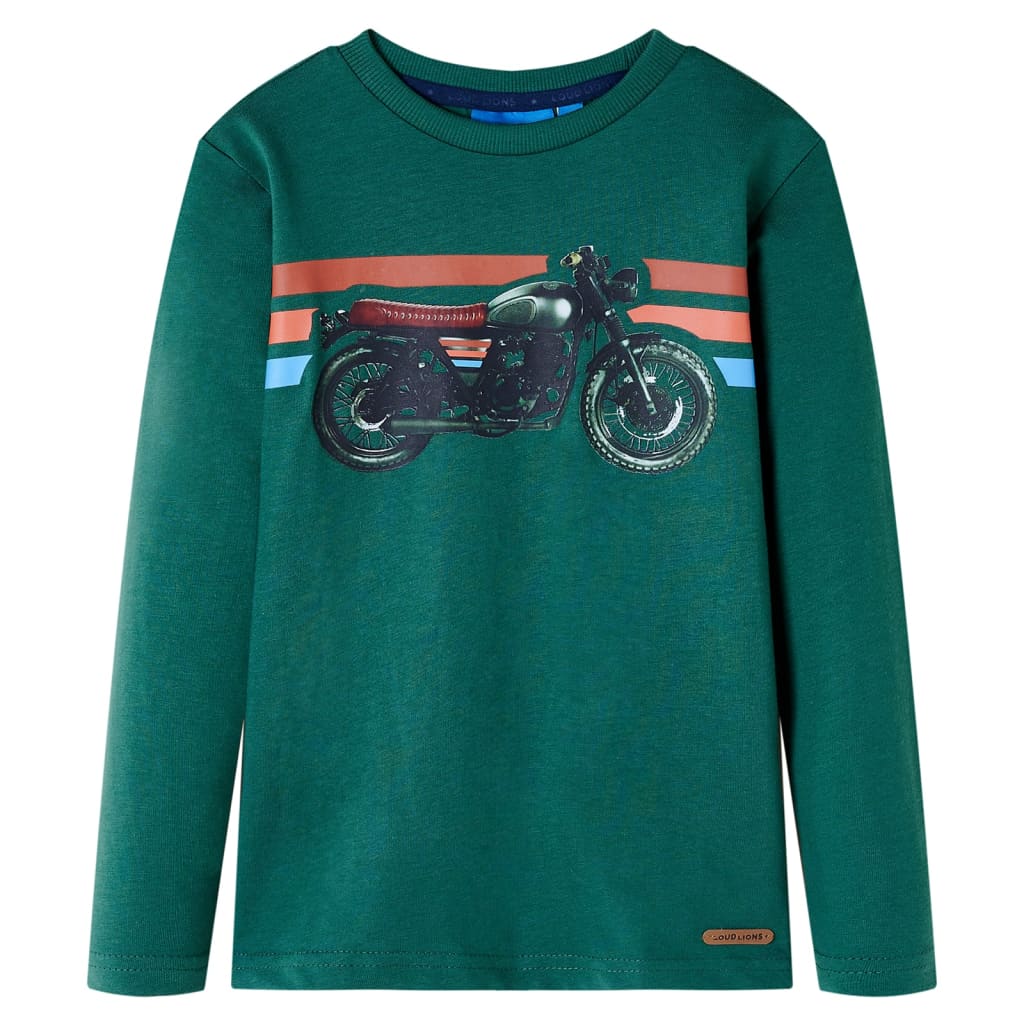 VidaXL Chemise enfant à manches longues 128 vert