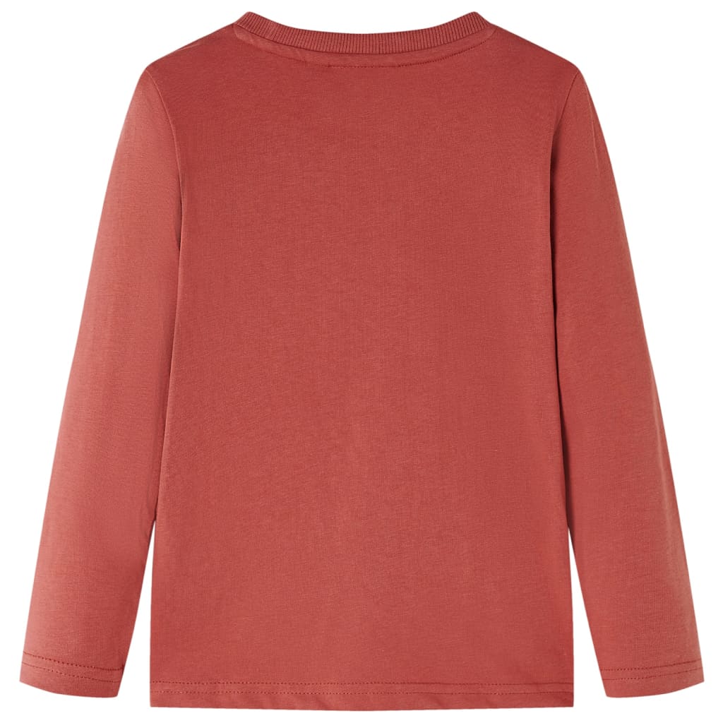 VidaXL Chemise enfant à manches longues 128 couleur henné