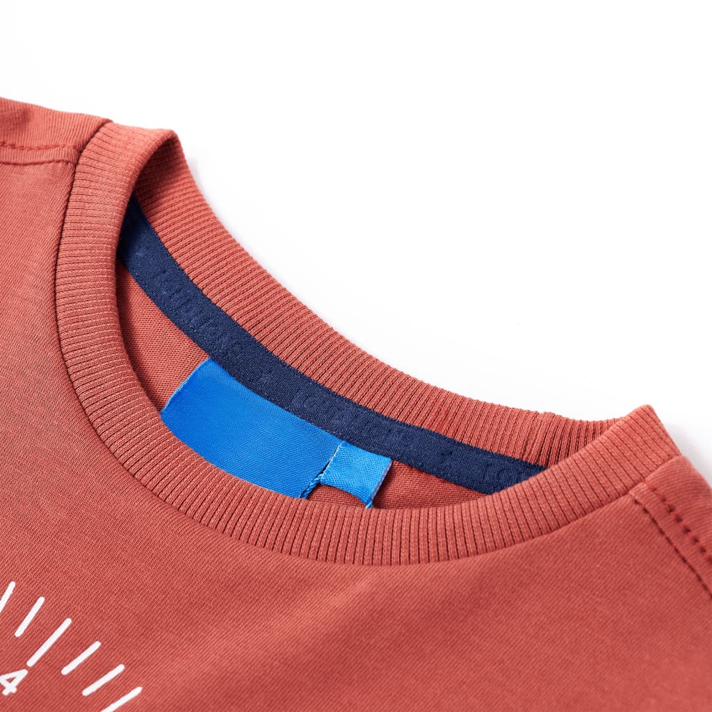VidaXL Chemise enfant à manches longues 140 couleur henné