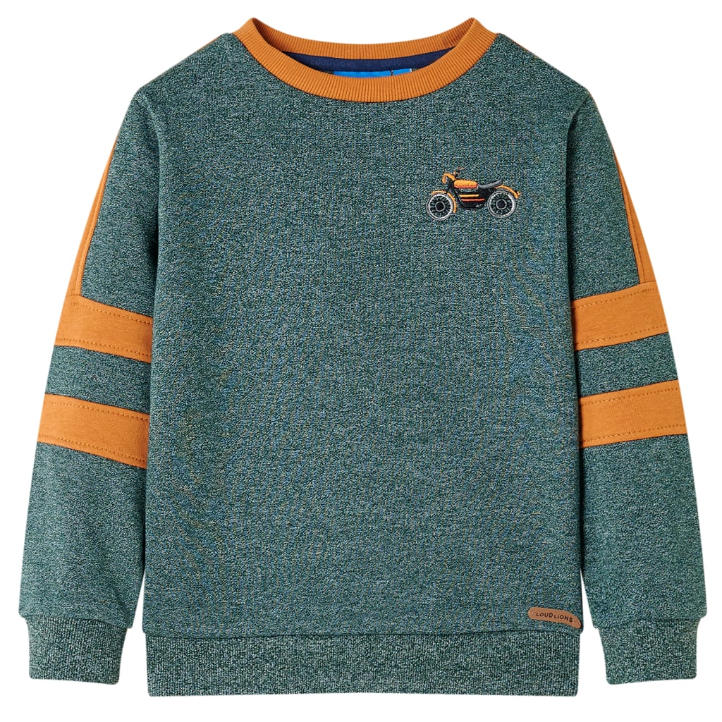 VidaXL Pull enfant 116 vert foncé mélangé