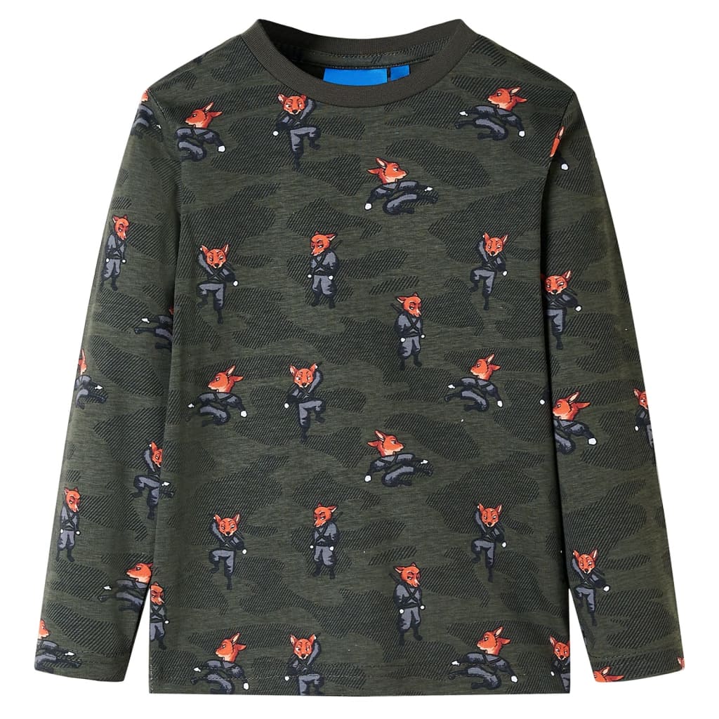VidaXL Pyjama enfant à manches longues 104 kaki