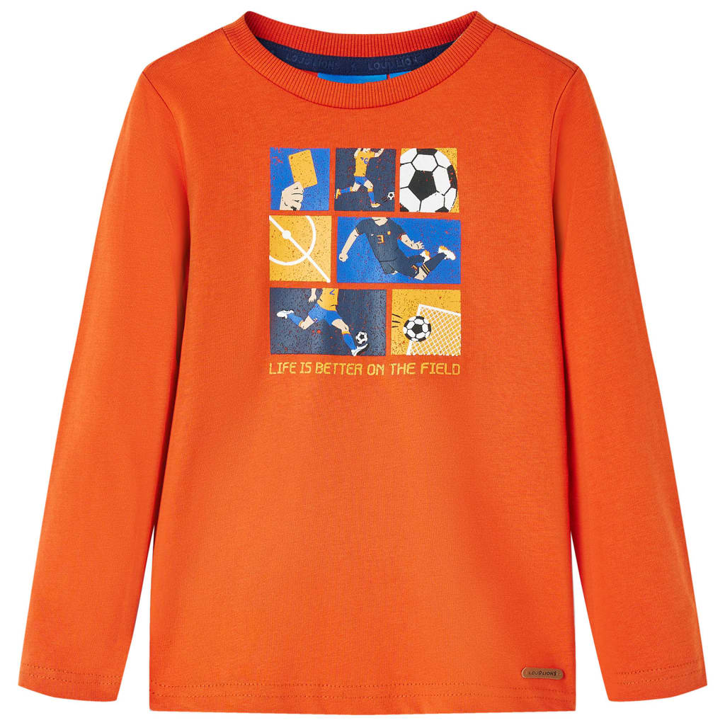 VidaXL Chemise enfant à manches longues 128 orange