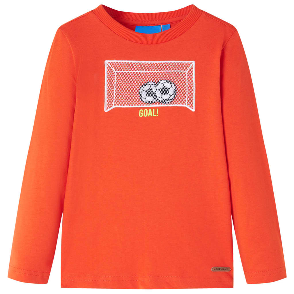 VidaXL Chemise enfant à manches longues 116 orange vif