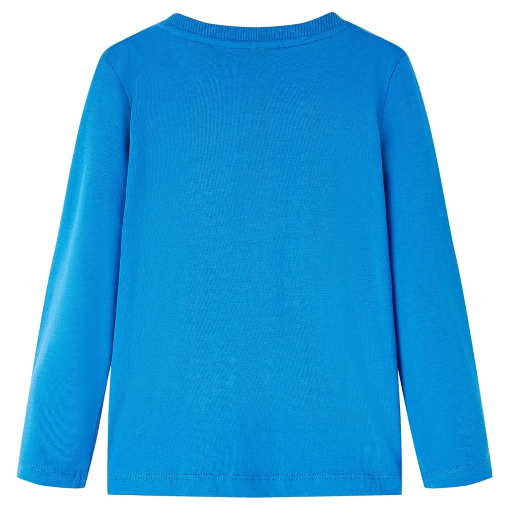 VidaXL Chemise enfant à manches longues 116 bleu cobalt