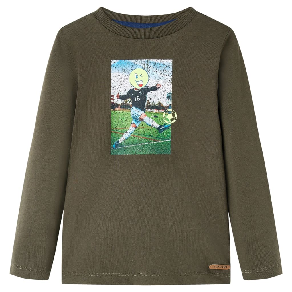 VidaXL Chemise enfant à manches longues 116 kaki
