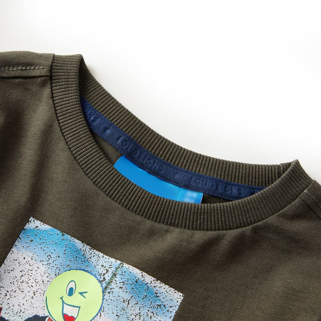 VidaXL Chemise enfant à manches longues 116 kaki