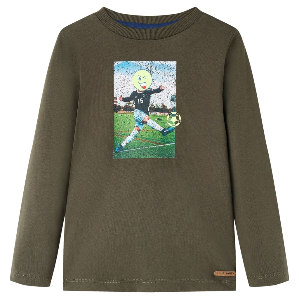 VidaXL Chemise enfant à manches longues 140 kaki