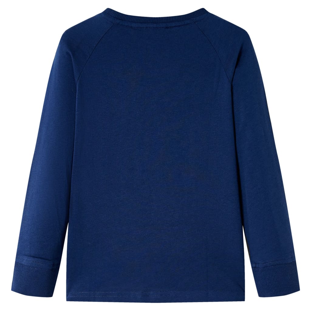 VidaXL Chemise enfant à manches longues 92 bleu marine