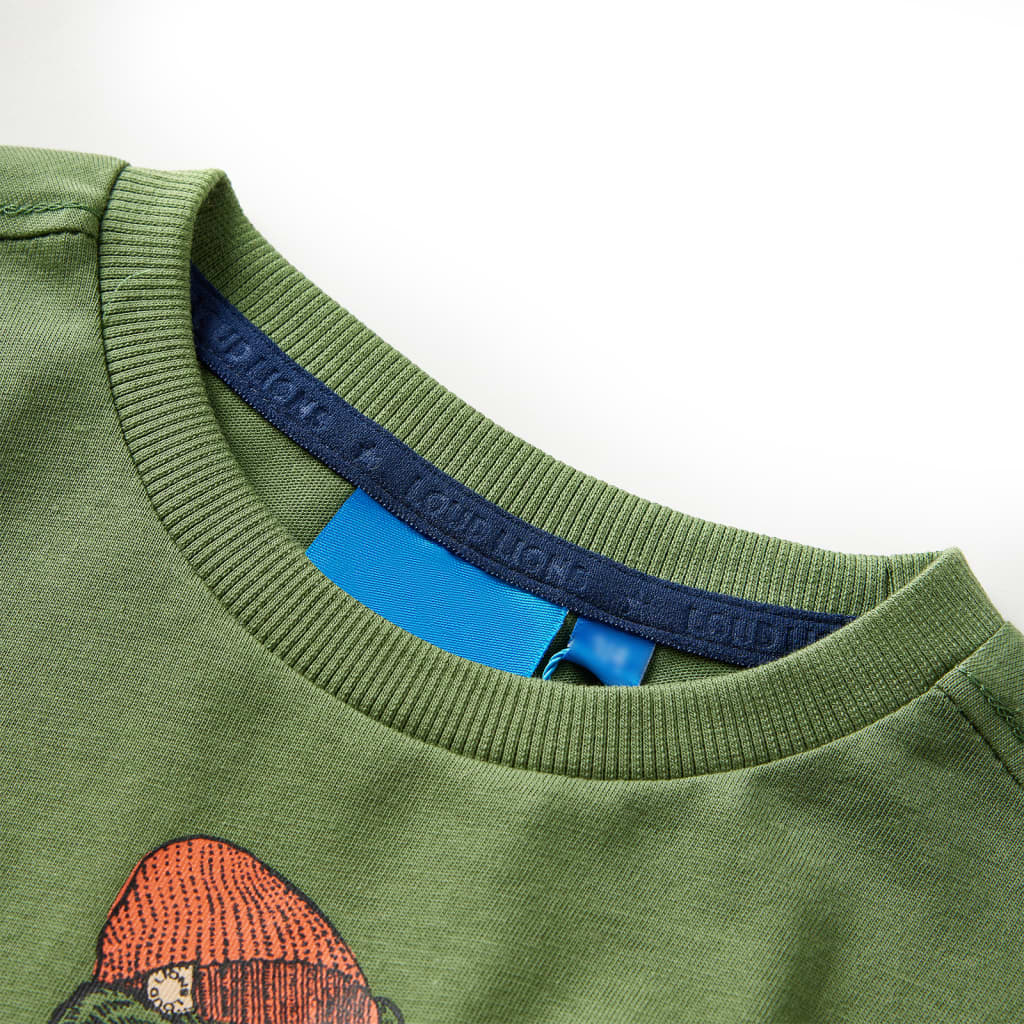 VidaXL Chemise enfant à manches longues 116 kaki clair