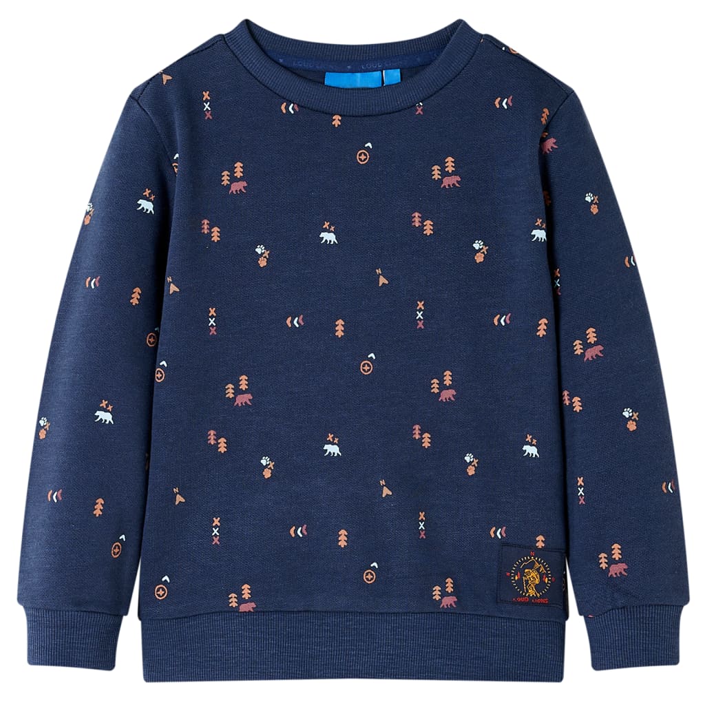 VidaXL Pull enfant 92 bleu marine mélangé