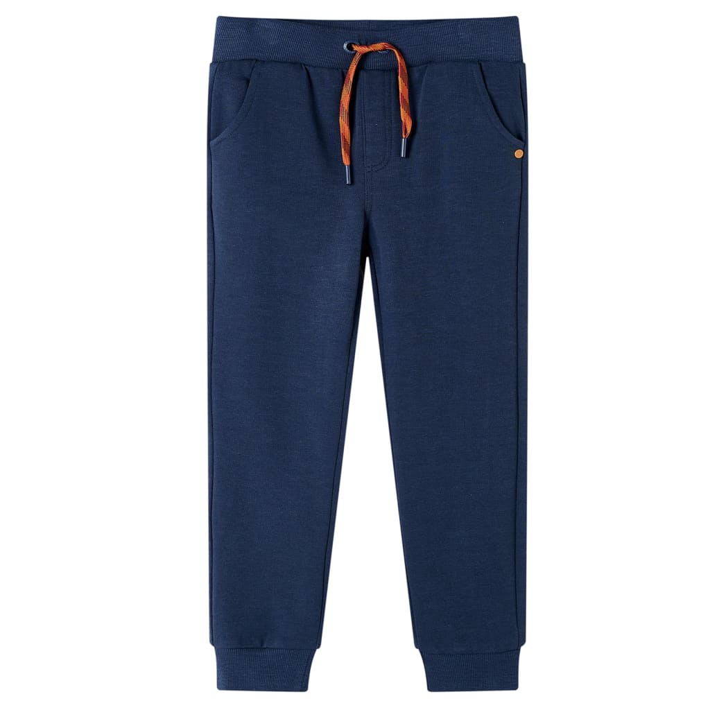 VidaXL Pantalon de survêtement enfant 140 mixte bleu marine