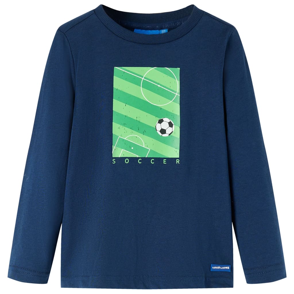 VidaXL Chemise enfant à manches longues 92 bleu marine