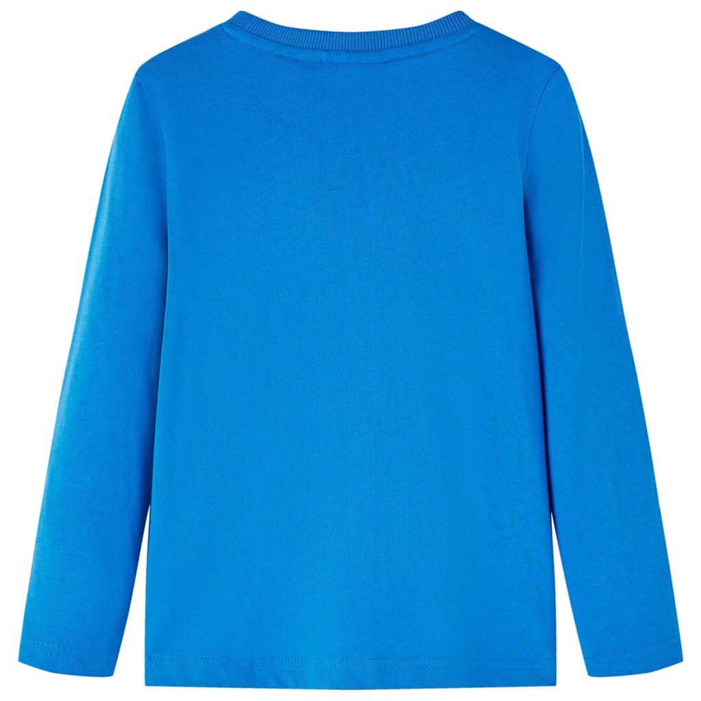 VidaXL Chemise enfant à manches longues 92 bleu cobalt