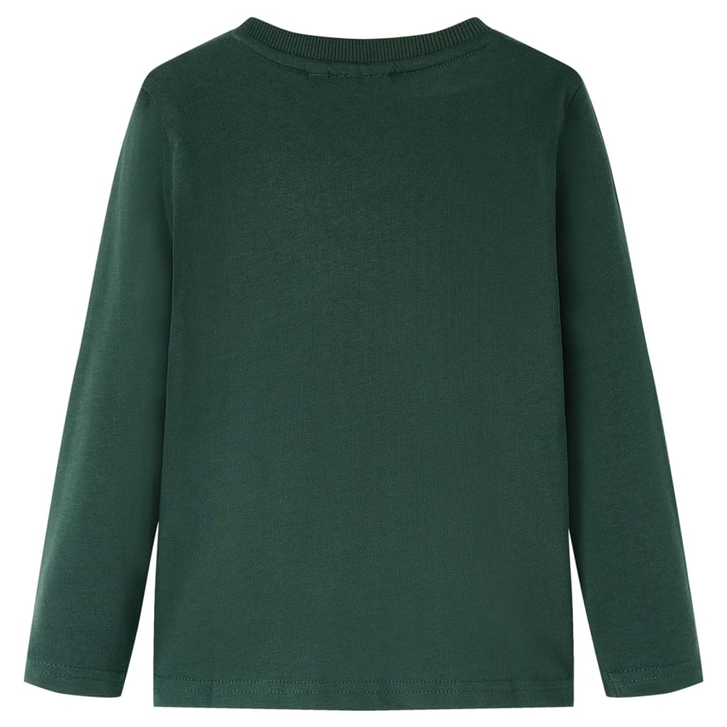VidaXL Chemise enfant à manches longues 140 vert foncé