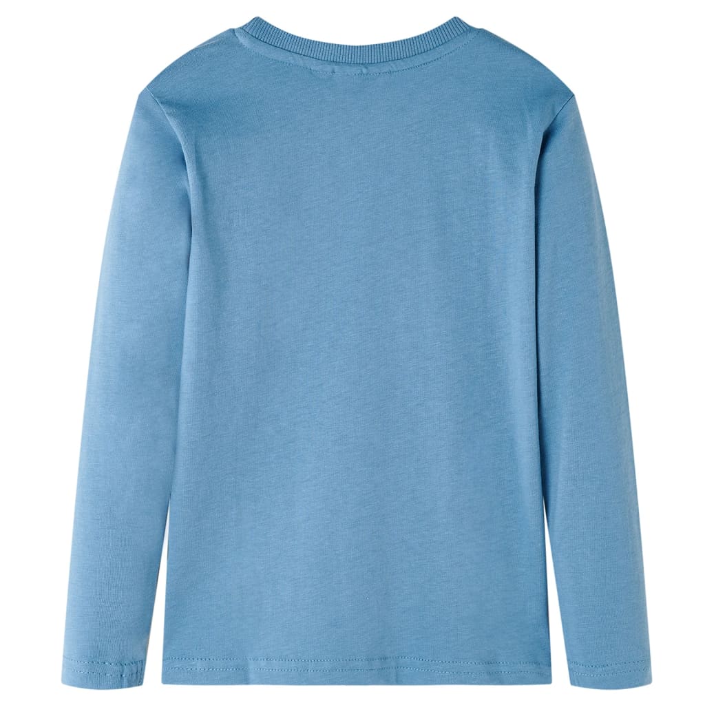 VidaXL chemise enfant à manches longues 104 bleu moyen