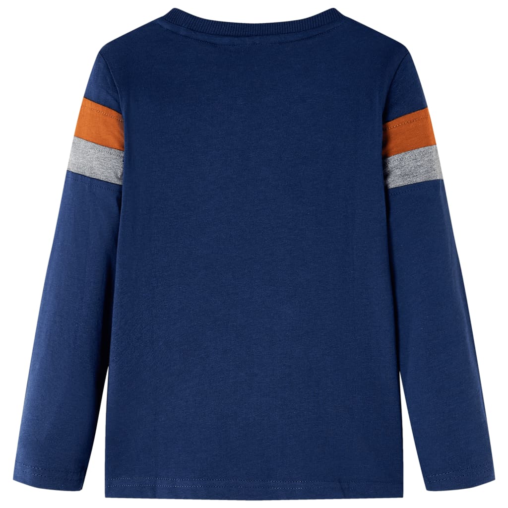 VidaXL Chemise enfant à manches longues 116 bleu marine