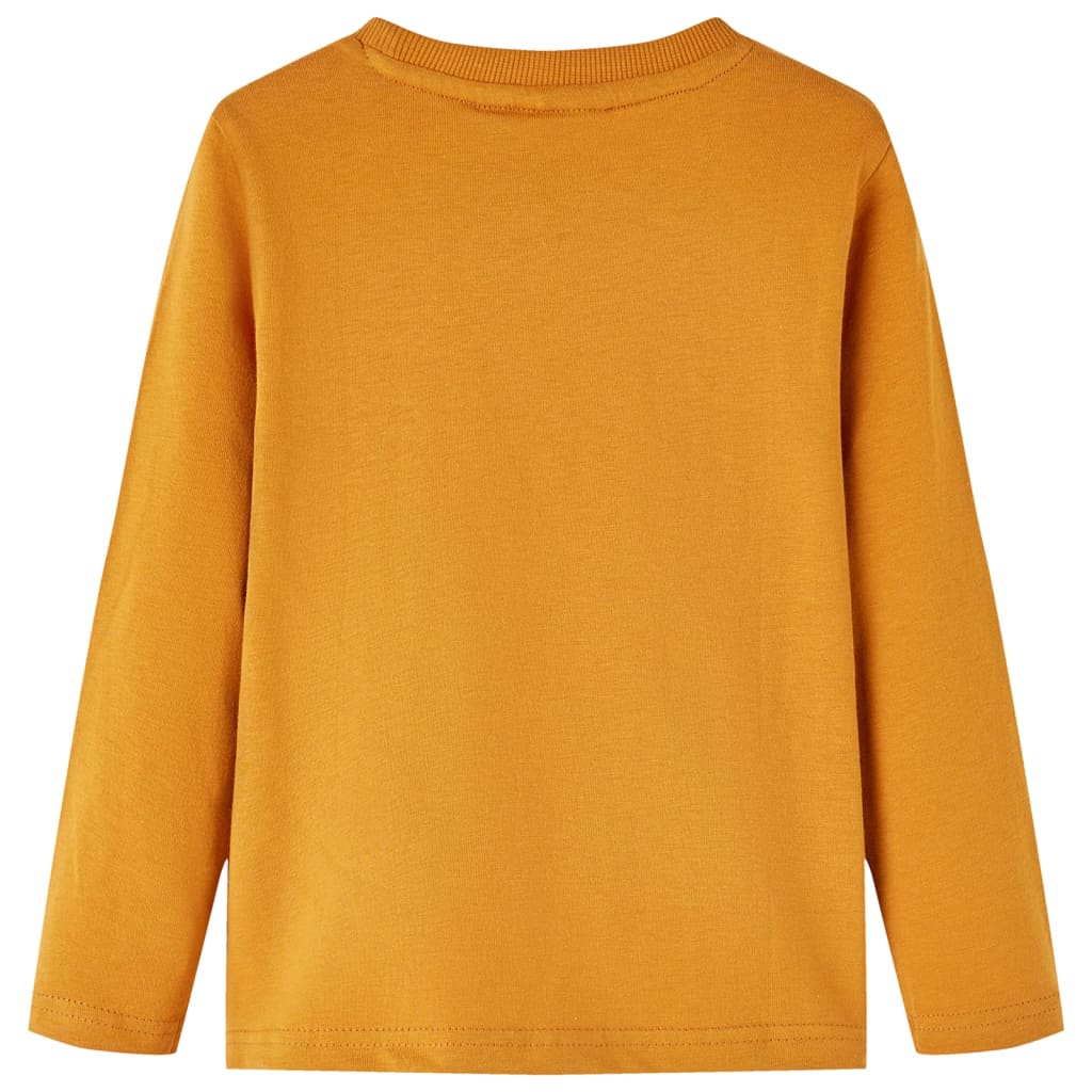 VidaXL Chemise enfant à manches longues 92 ocre foncé