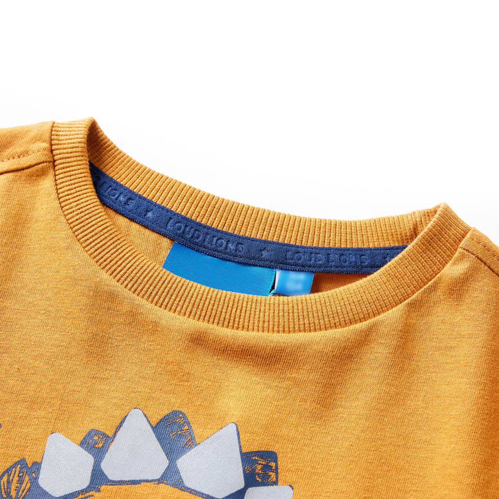 VidaXL Chemise enfant à manches longues 104 ocre foncé