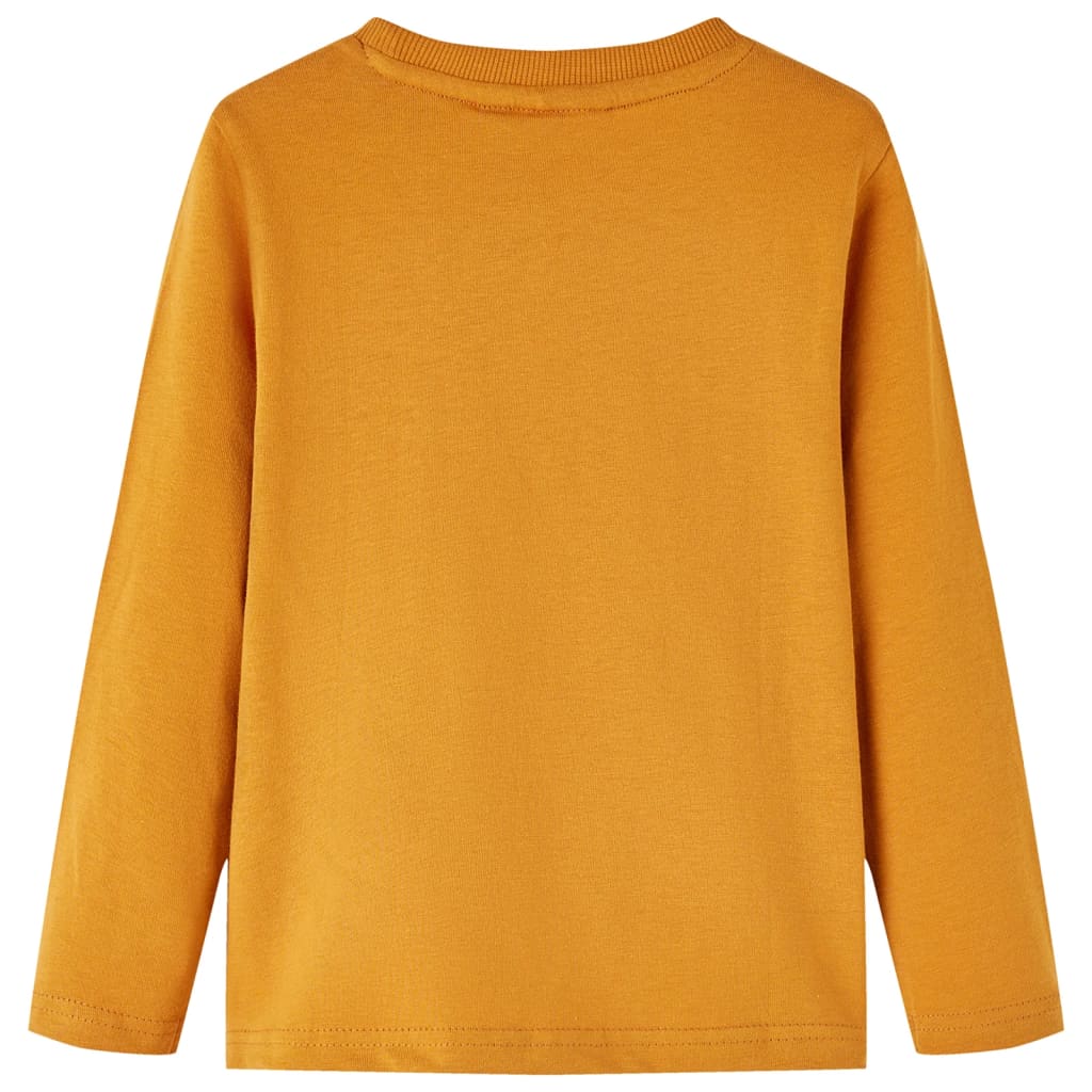 VidaXL Chemise enfant à manches longues 116 ocre foncé