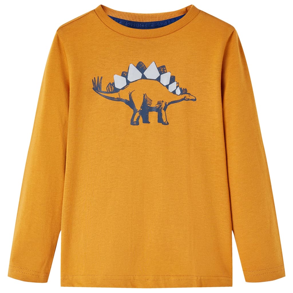 VidaXL Chemise enfant à manches longues 140 ocre foncé