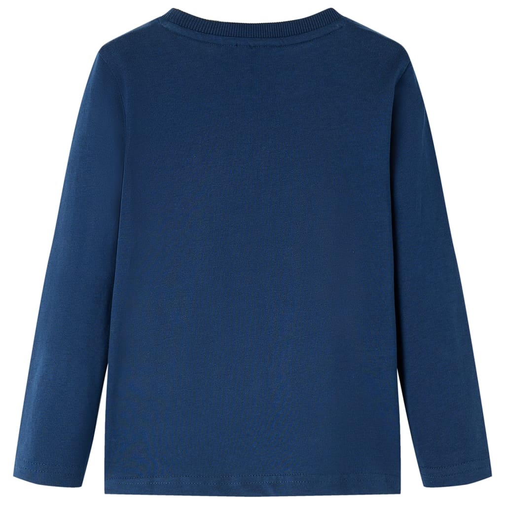 VidaXL Chemise enfant à manches longues 140 bleu marine