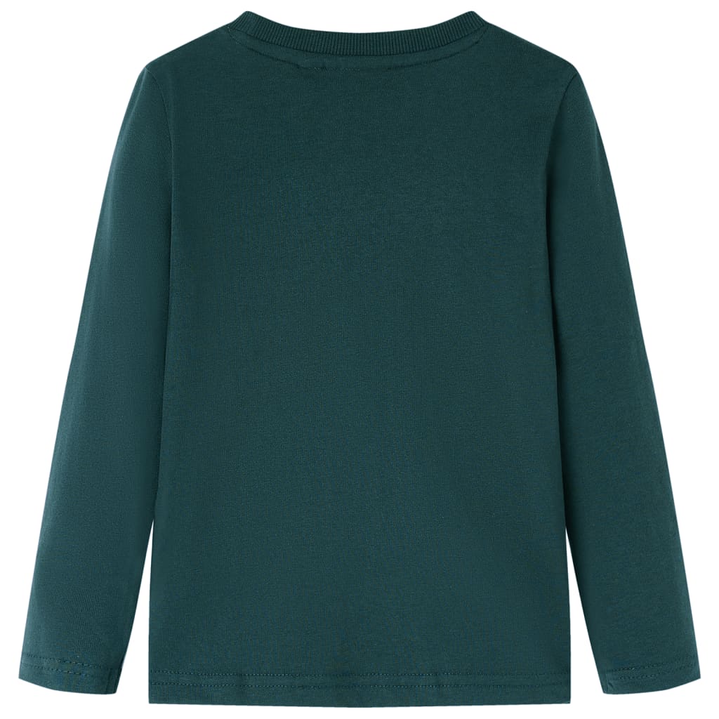 VidaXL Chemise enfant à manches longues 140 vert foncé