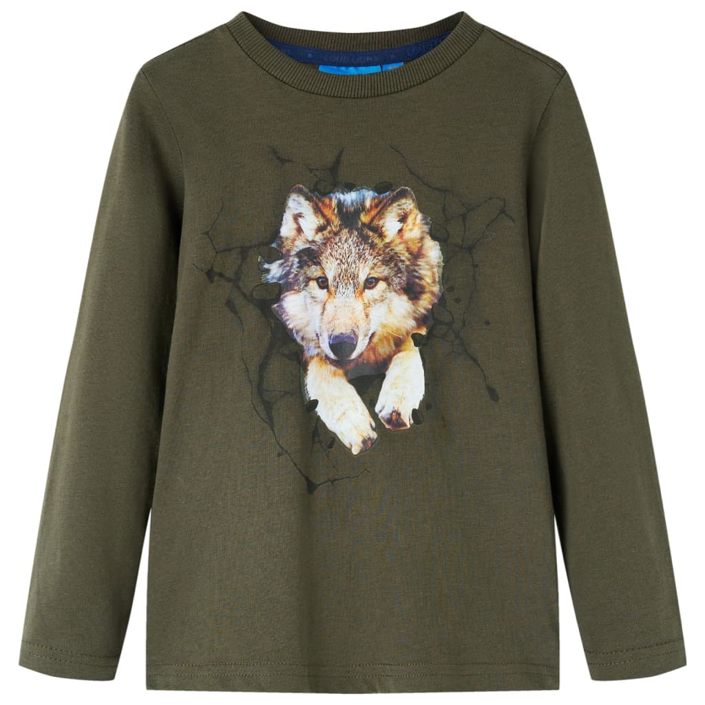VidaXL Chemise enfant à manches longues 140 kaki