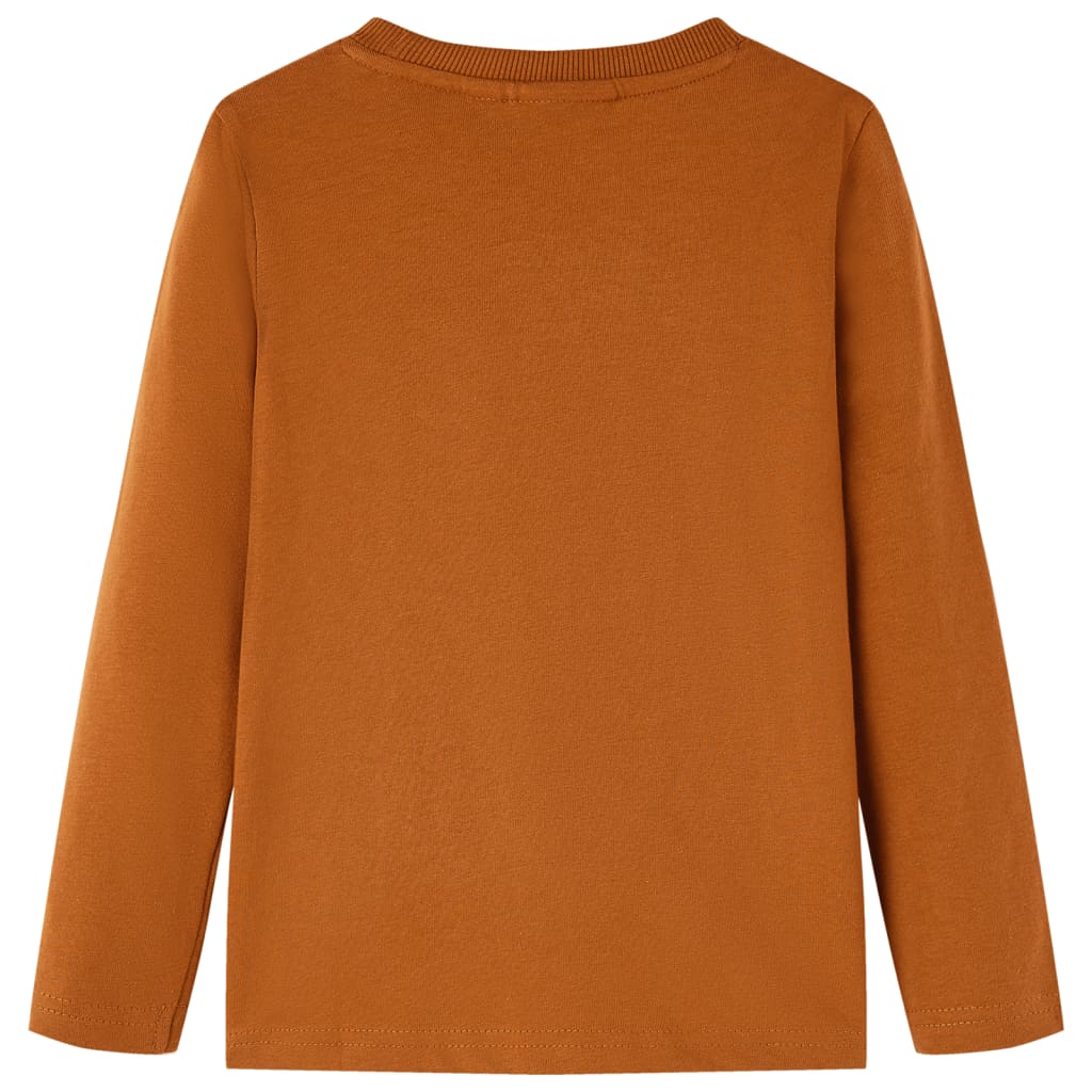 VidaXL Chemise enfant à manches longues 92 couleur cognac