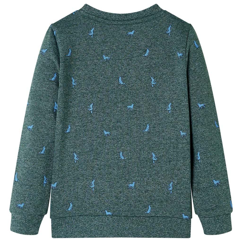 VidaXL Pull enfant 104 vert foncé mélangé