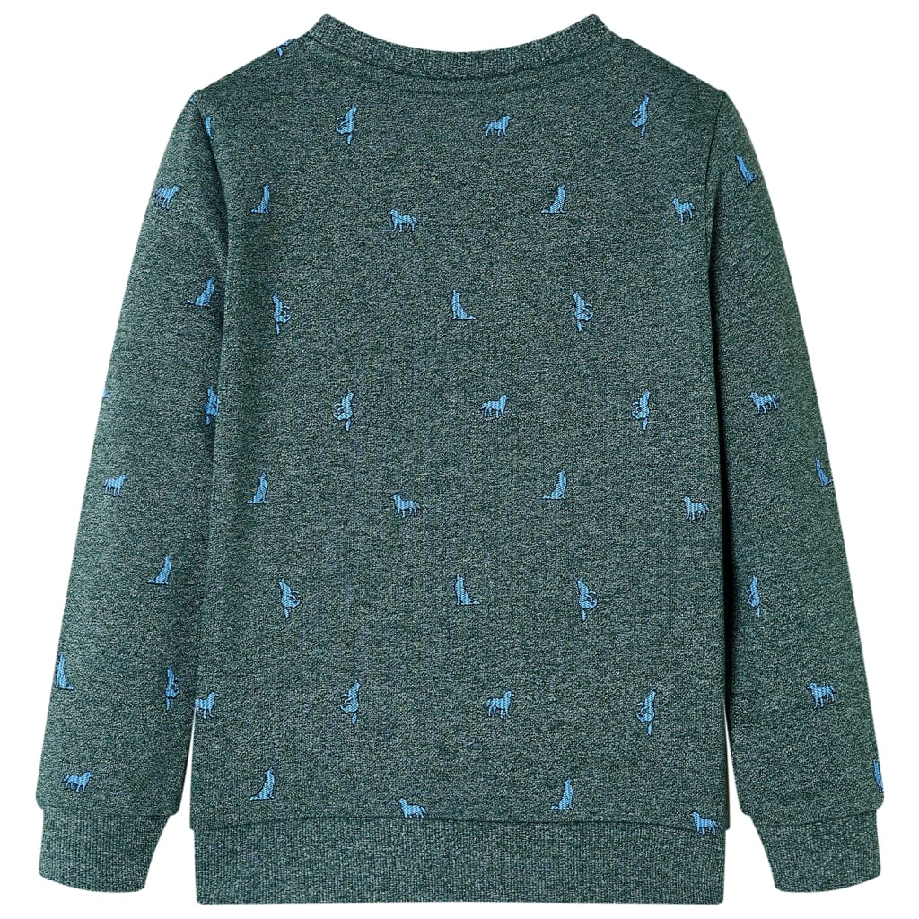 VidaXL Pull enfant 128 vert foncé mélangé