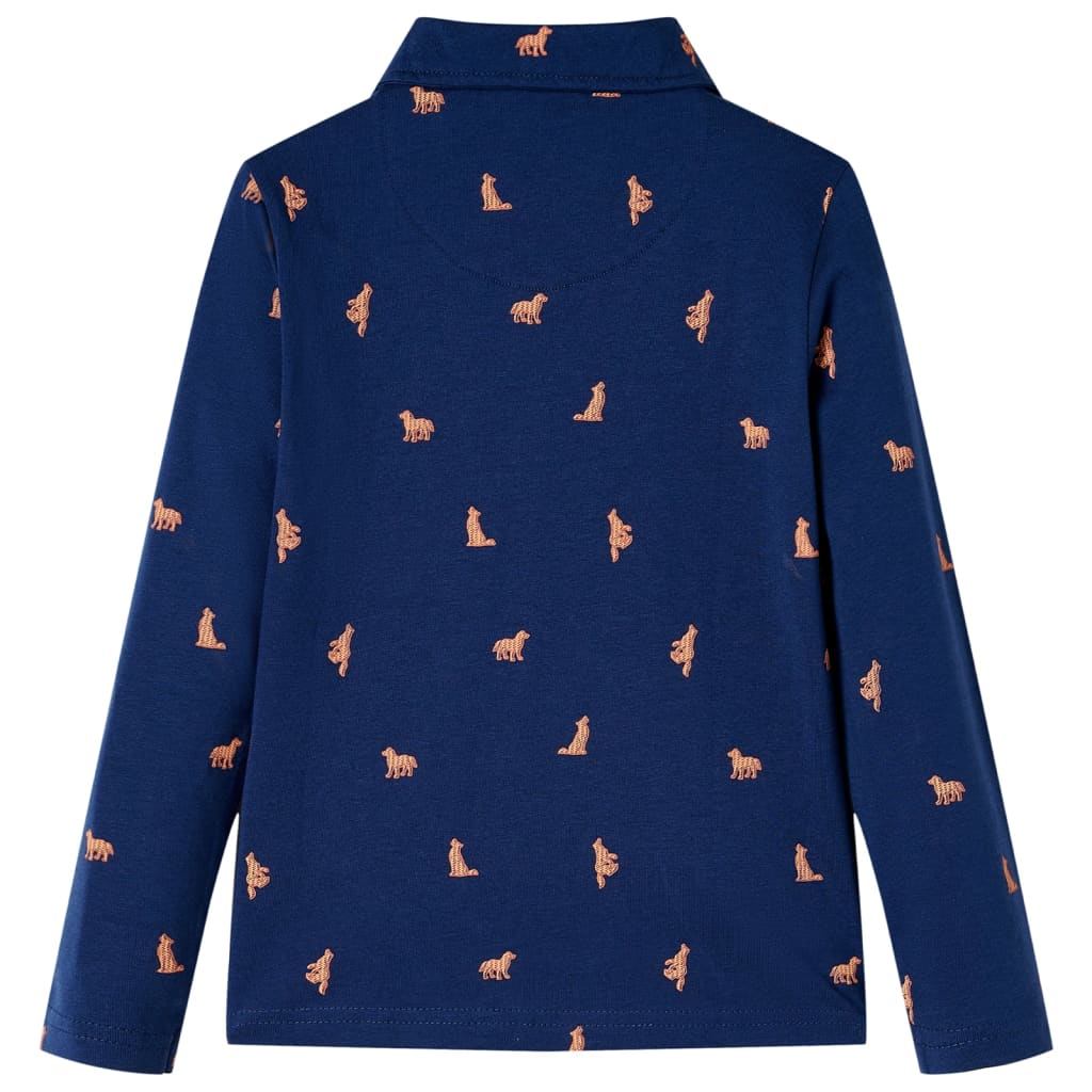 VidaXL Chemise enfant 140 bleu marine