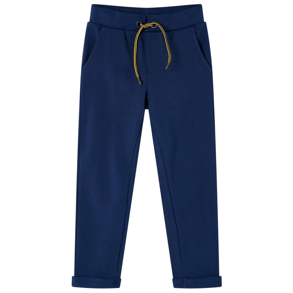 VidaXL Pantalon enfant avec cordon de serrage 104 bleu marine